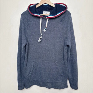 Sol Angles Mens Small Stripes Heathered Blue Hoodie